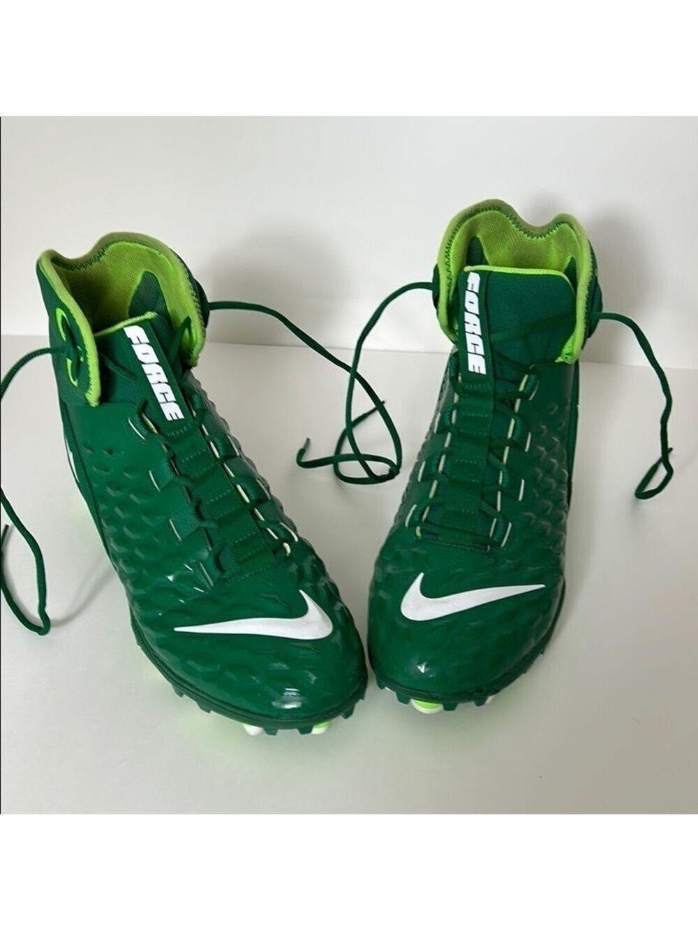 Green Nike Force Football Cleats